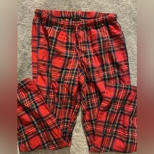 Red Plaid Men's Pants